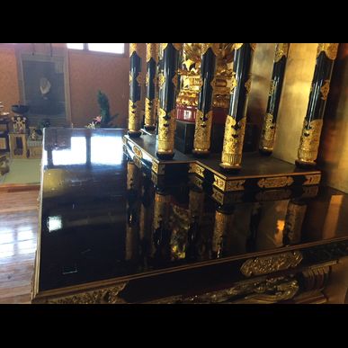 寺の道具をガラスコーティングで綺麗に保たせます